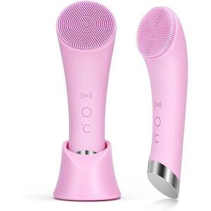 Facial Cleansing Brush, Rechargeable Silicone Face Scrubber With Heat Massage